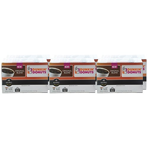 Dunkin Donuts Original Blend Medium Roast Coffee, 60 K Cups For