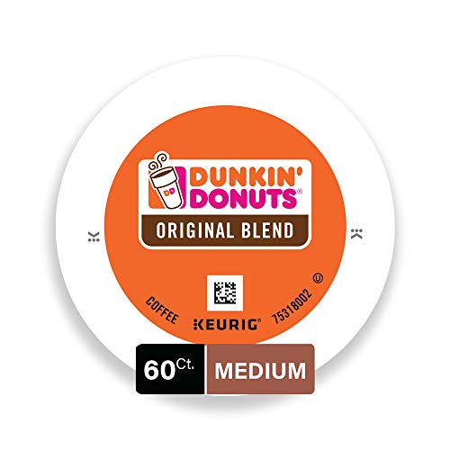 Dunkin Donuts Original Blend Medium Roast Coffee, 60 K Cups For