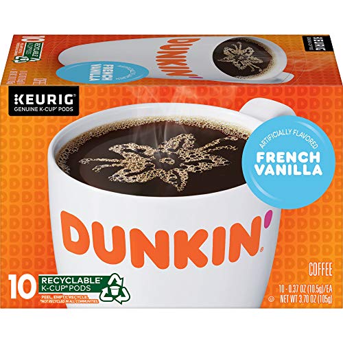 Dunkin French Vanilla Flavored Coffee, 60 K Cups For Keurig Cof