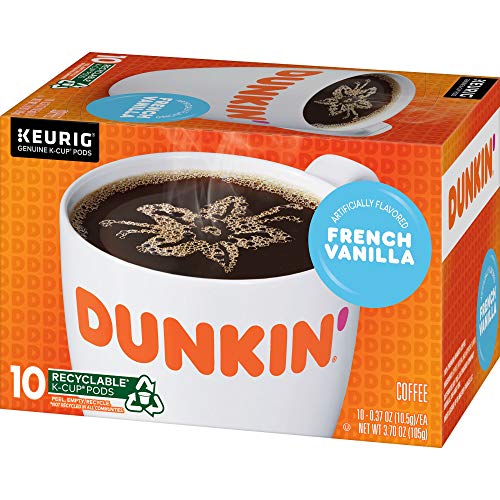 Dunkin French Vanilla Flavored Coffee, 60 K Cups For Keurig Cof