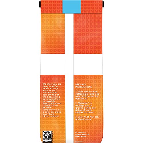 Dunkin French Vanilla Flavored Ground Coffee, 12 Ounces Packag