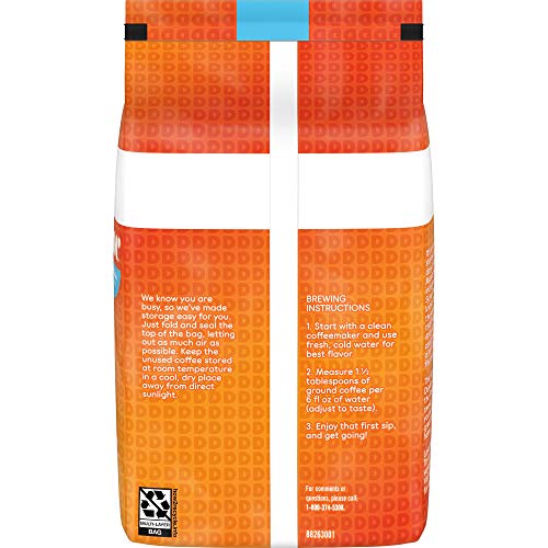 Dunkin French Vanilla Flavored Ground Coffee, 20 Ounces Pack O