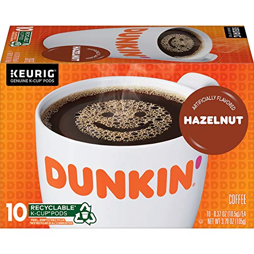 Dunkin Hazelnut Flavored Coffee, 60 K Cups For Keurig Coffee Ma