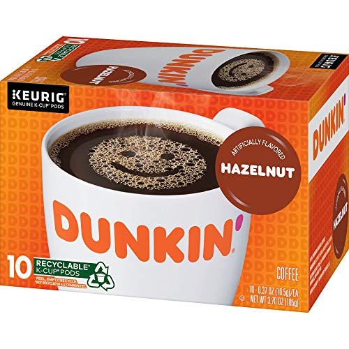 Dunkin Hazelnut Flavored Coffee, 60 K Cups For Keurig Coffee Ma