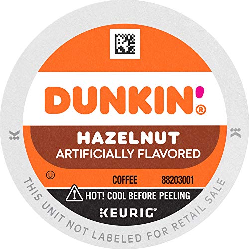 Dunkin Hazelnut Flavored Coffee, 60 K Cups For Keurig Coffee Ma