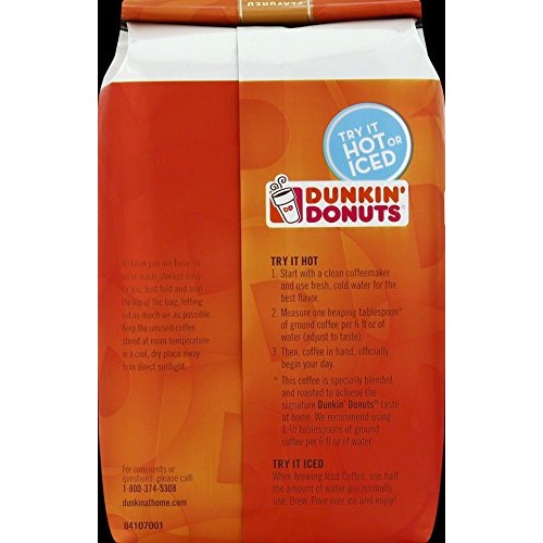 Dunkin Hazelnut Flavored Ground Coffee, 12 Ounces Packaging Ma