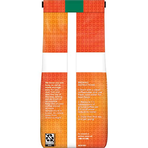 Dunkin Original Blend Medium Roast Decaf Ground Coffee, 12 Ounc