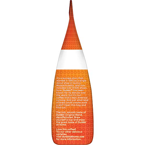 Dunkin Original Blend Medium Roast Decaf Ground Coffee, 12 Ounc