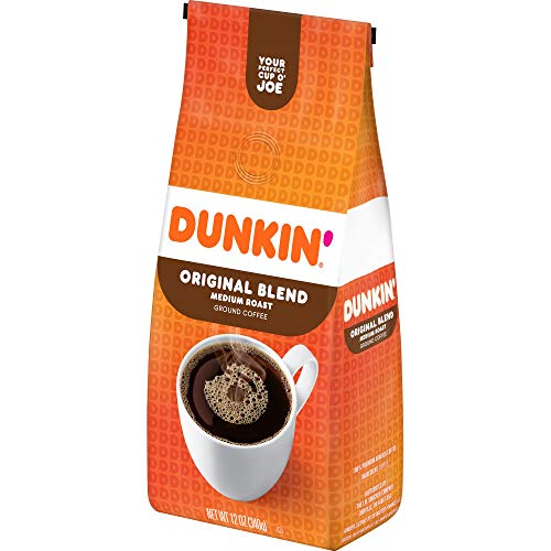 Dunkin Original Blend Medium Roast Ground Coffee, 12 Ounces Pa