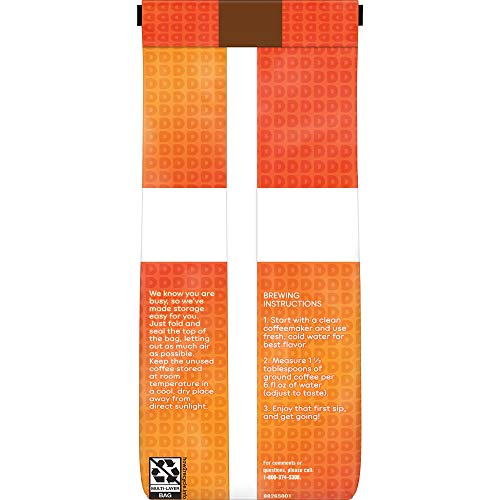 Dunkin Original Blend Medium Roast Ground Coffee, 12 Ounces Pa