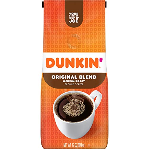 Dunkin Original Blend Medium Roast Ground Coffee, 12 Ounces Pa