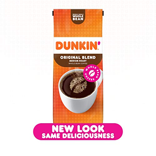 Dunkin Original Blend Medium Roast Whole Bean Coffee, 12 Ounces