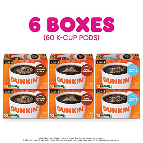 Dunkin Donuts Best Sellers Coffee Variety Pack, 60 K Cups For K