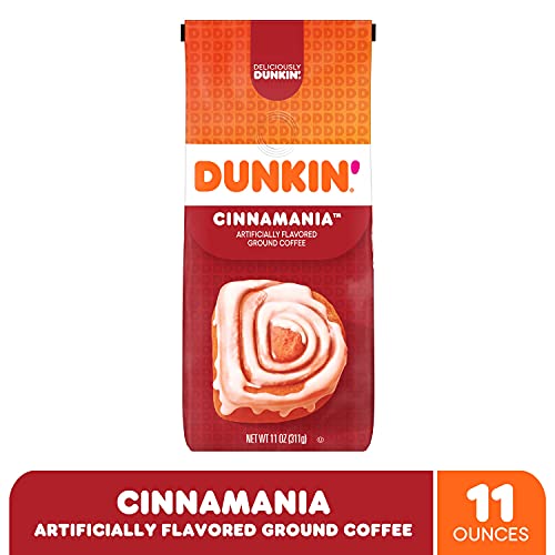 Dunkin Bakery Series Cinnamon Roll Flavored Ground Coffee, 11 O
