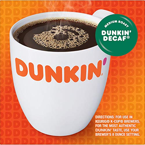 Dunkin Decaf Medium Roast Coffee, 88 K Cups For Keurig Coffee M