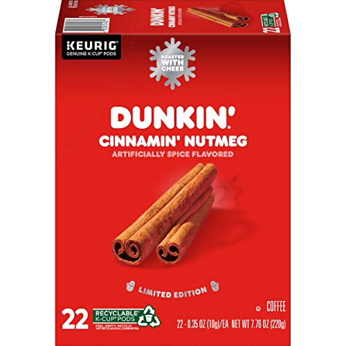 Dunkin Donuts Cinnamin Nutmeg Flavored Coffee, 88 K Cups For K