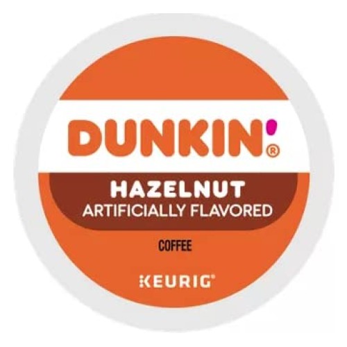 Dunkin Donuts Hazelnut Flavored Coffee, 88 K Cups For Keurig Co
