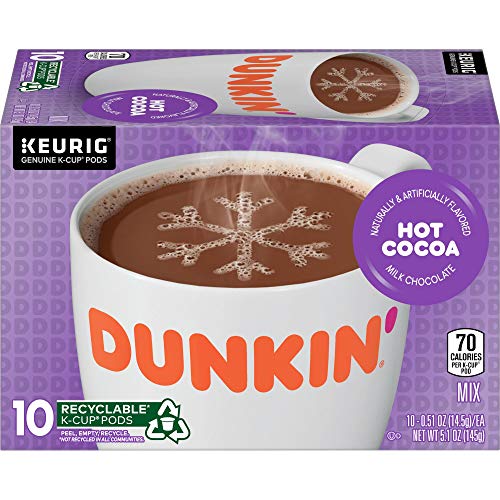 Dunkin Milk Chocolate Hot Cocoa, 60 K Cups For Keurig Coffee Ma
