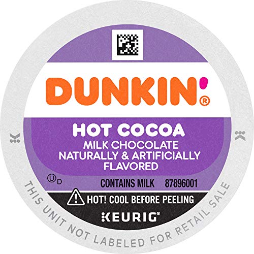 Dunkin Milk Chocolate Hot Cocoa, 60 K Cups For Keurig Coffee Ma