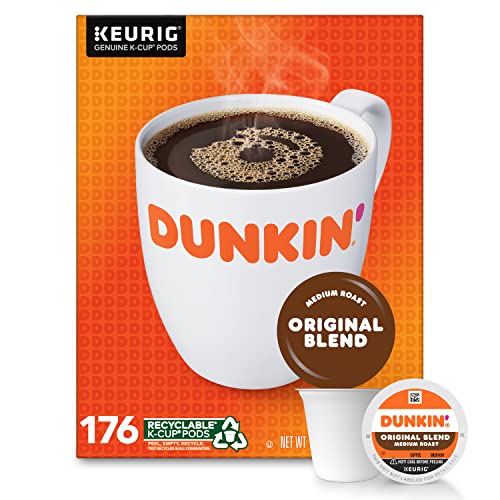 Dunkin Original Blend Medium Roast Coffee, 176 Keurig K-Cup Pods Dunkin Original Blend Medium Roast Coffee, 176 Keurig K-Cup Pods