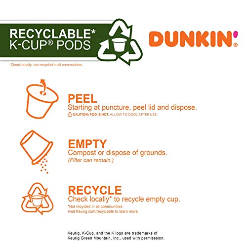 Dunkin Polar Peppermint Flavored Coffee, 88 Keurig K-Cup Pods