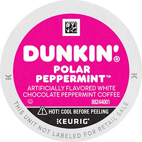 Dunkin Polar Peppermint Flavored Coffee, 88 Keurig K-Cup Pods