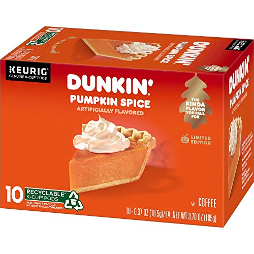 Dunkin Pumpkin Spice Flavored Coffee, 60 Keurig K-Cup Pods