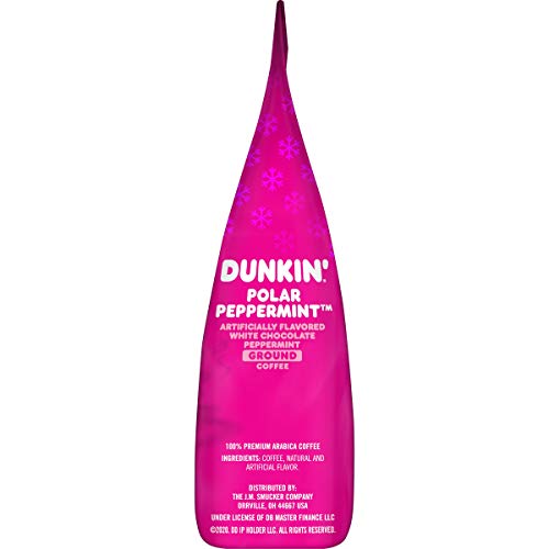 Dunkin White Chocolate Peppermint Flavored Ground Coffee, 11 Ou