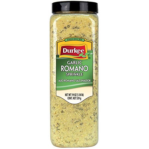 Durkee Garlic Romano Sprinkle - 19 Oz. Container, 6 Per Case