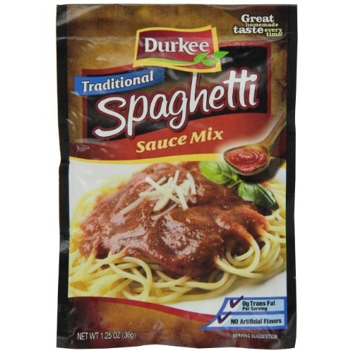 Durkee Spaghetti, Traditional, 1.25-Ounce Pack Of 8