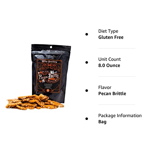 Oklahomas #1 voted Pecan Brittle 8 oz Buttery, Nutty, Sweet a...