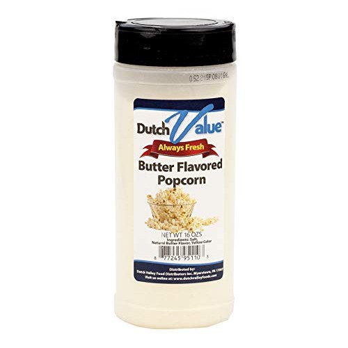 Dutch Value Popcorn Salt- Two 16 Oz. Bottles Butter Flavored Salt