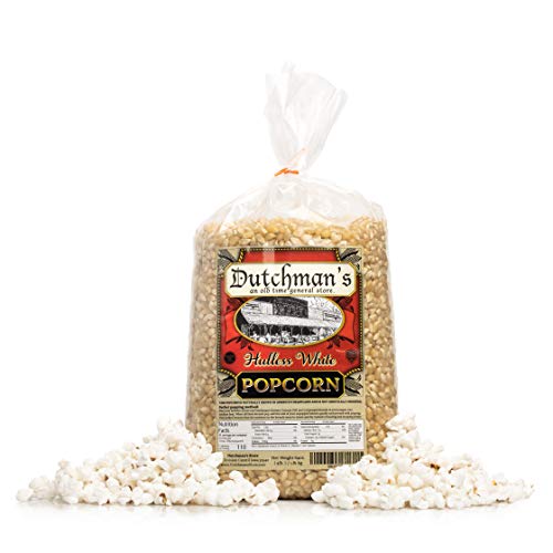 Dutchmans White Hulless Popcorn: Medium Virtually Hulless Popco