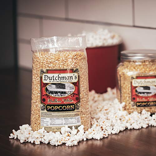 Dutchmans White Hulless Popcorn: Medium Virtually Hulless Popco