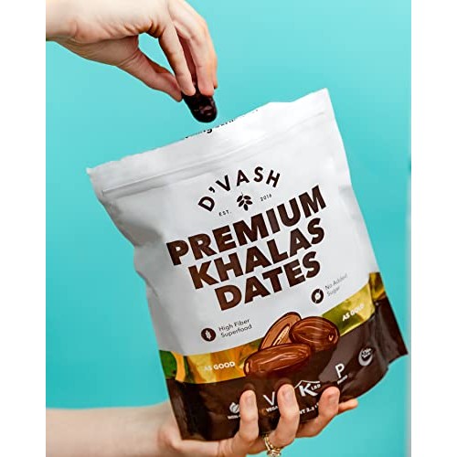 Dvash Premium Khalas Dates| Vegan, Kosher, Gluten Free, Non-GMO...