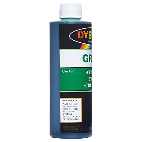 Green Food Coloring Large 8 Oz Bottle Odorless, Tasteless, Edi
