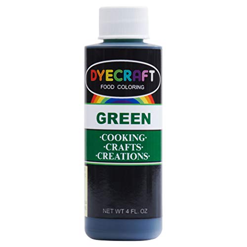 Dyecraft Green Food Coloring Large 4 Oz Bottle Odorless, Taste