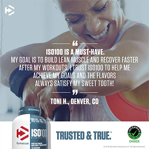 Dymatize Iso 100 Whey Protein Powder With 25G Of Hydrolyzed 100%