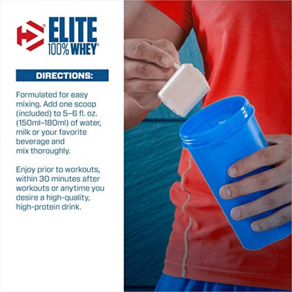 Dymatize Elite 100% Whey Protein Powder, Take Pre Workout or Pos...