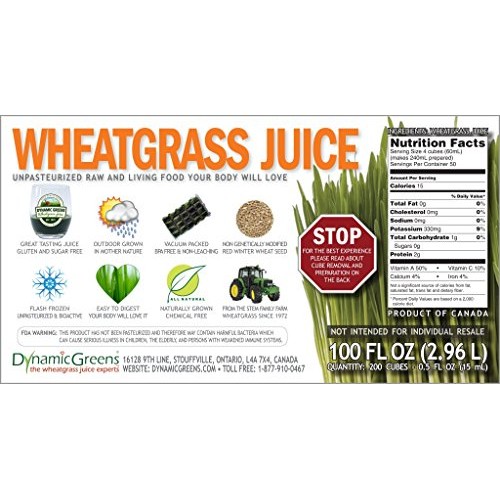 Dynamic Greens Wheatgrass Juice - 100 Fl Ozs - Just $1.89 Per Oz