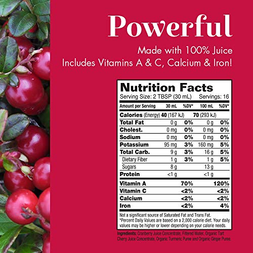 Dynamic Health Cranberry Turmeric & Ginger Tonic | Vegetarian, N...