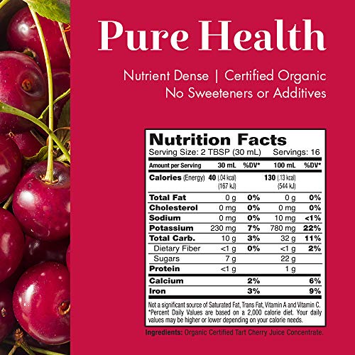Dynamic Health Organic Tart Cherry Juice, Unsweetened 100% Juice...