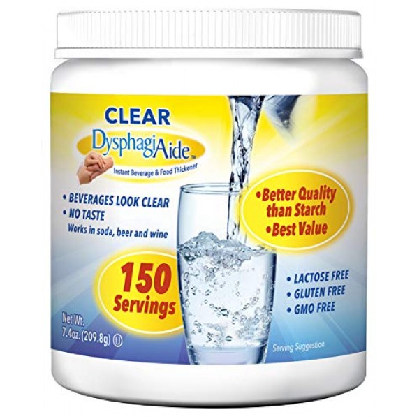 Clear Dysphagiaide Instant Beverage And Food Thickener Powder,