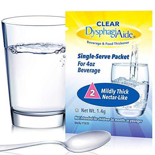 Clear Dysphagiaide Instant Beverage And Food Thickener Packets,