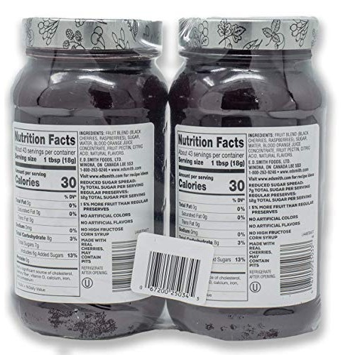 E.D. Smith Black Cherry, Raspberry &Amp; Blood Orange Fruit Spread-