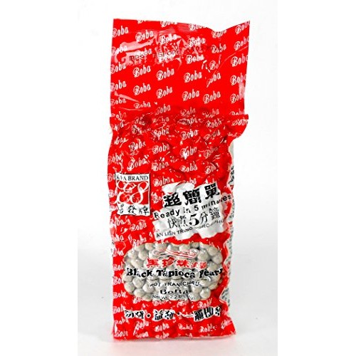 E-Fa Black Bubble Tea Boba Tapioca Pearls 2.2 Lbs.