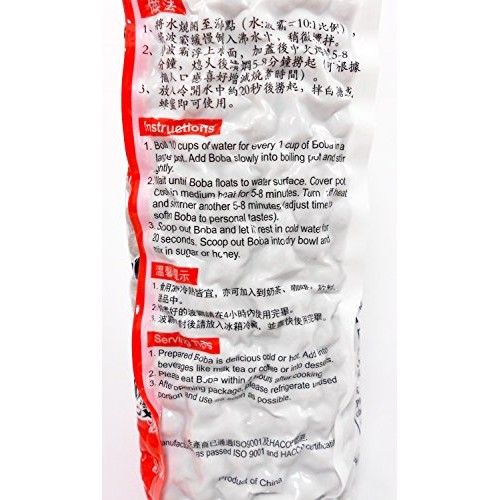 E-Fa Black Bubble Tea Boba Tapioca Pearls 2.2 Lbs.