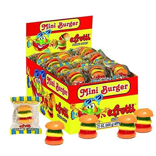 Gummi Mini Burger Gummi Mini Cheeseburger Wrapped 60Ct