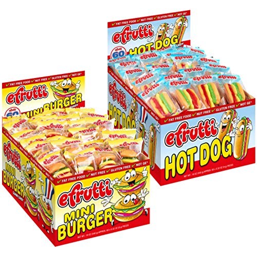 E Frutti Gummy Hamburger And Hot Dog Variety Pack Of 120