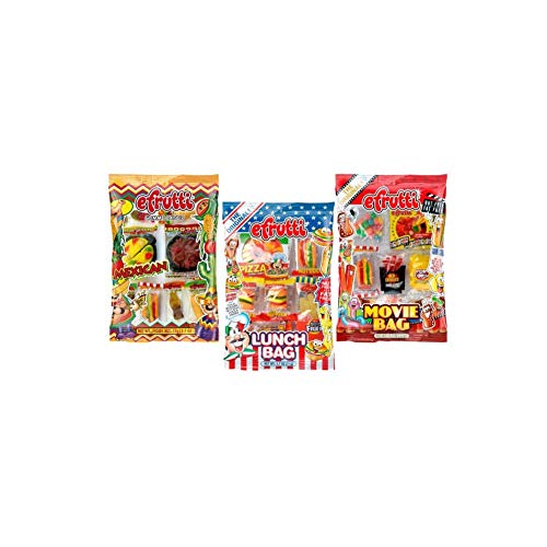Efrutti Original Mini Gummi Lunch Bag, Movie Bag &Amp; Mexican Dinne